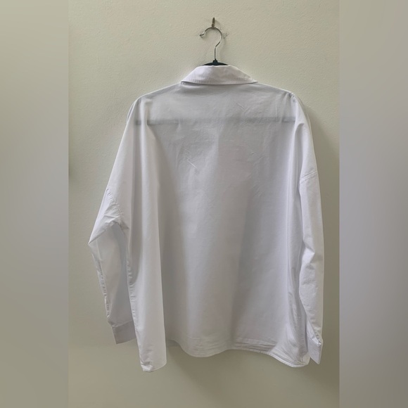 Nasty Gal Classic Oversized White Collared Up Down Shirt - Picture 4 of 7